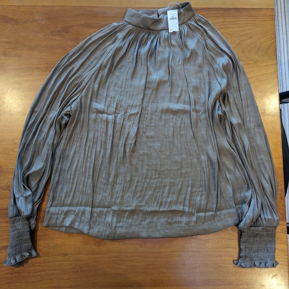 Satin mockneck shirt - Picture 5 of 5